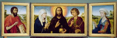 The Braque Family Triptych, St. John the Baptist, Christ the Redeemer between the Virgin and St. John the Evangelist, St. Mary Magdalene by Rogier van der Weyden